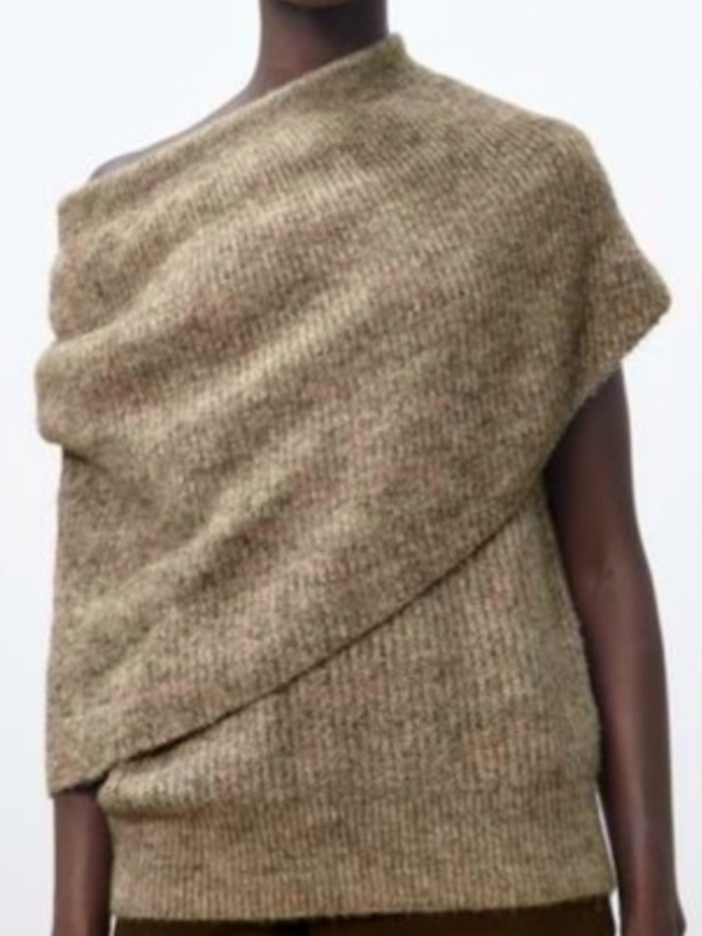 Zara Sleeveless Women's Knit Vest asymmetrical Scoop Top - Picture 2 of 8